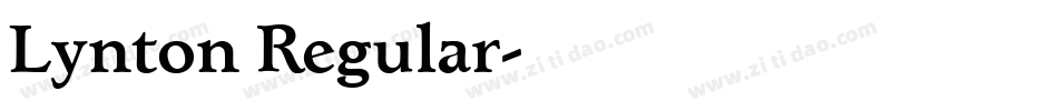 Lynton Regular字体转换